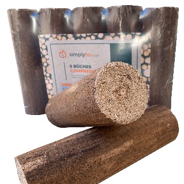 Buche compressée à haut rendement Bois densifié